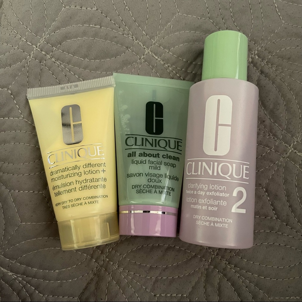 New Clinique 3 Step Travel skincare Set